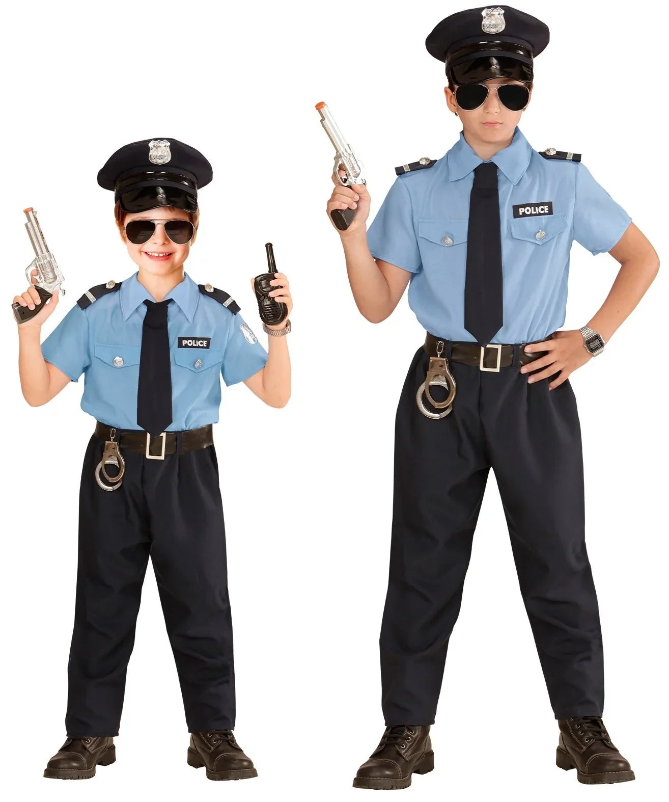 Disfraz de Policía con Manga Corta para Niño Policía Widmann